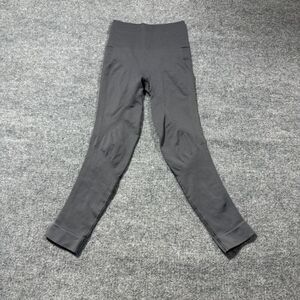 Lululemon Zone In Tight Leggings Womens 4 Gray Yoga Gym Crop 21"